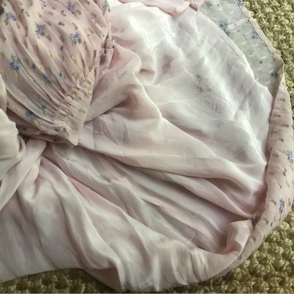 New with Tag: LoveShackFancy Bobbi Floral Chiffon Tiered Maxi Wrap Dress. - Picture 5 of 11
